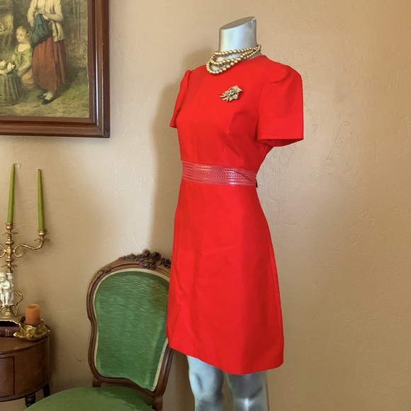 NWT Sandro Crew Neck Mini Scarlet Dress.  Sz 10 - Picture 2 of 9